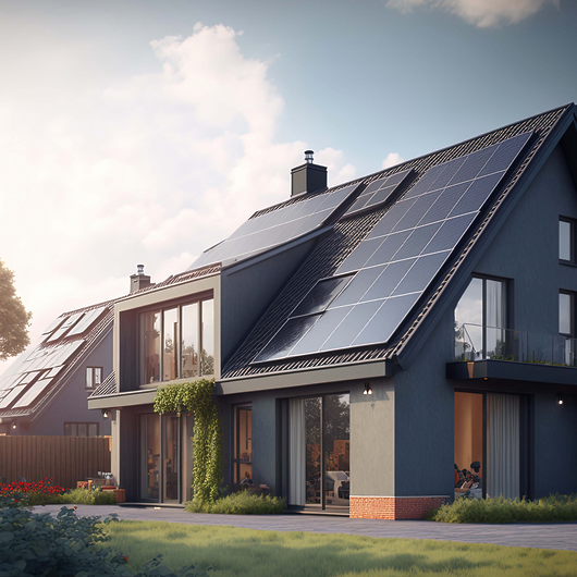 System solar NW House with solar panels